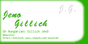 jeno gillich business card